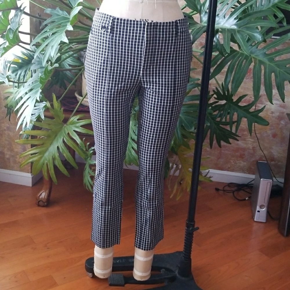 Anthropologie Plaid Essential Slim Pants